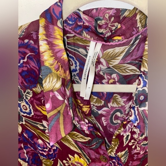 Anthropologie Nikole Floral Maxi Dress Size Large - Picture 4 of 5